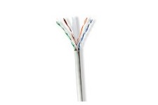 Réseau Câble Rouleau | CAT6 | Solide | U/UTP | CCA | 305.0 m | Intérieur | Rond | PVC | Gris | Boîte de Tirage