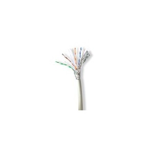 Réseau Câble Rouleau | CAT6a | Solide | S/FTP | Cuivre | 100.0 m | Intérieur | Rond | LSZH | Gris | Boîte