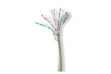 Réseau Câble Rouleau | CAT6a | Solide | S/FTP | Cuivre | 100.0 m | Intérieur | Rond | LSZH | Gris | Boîte