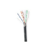 Réseau Câble Rouleau | CAT6 | Solide | S/FTP | Cuivre | 100.0 m | Dehors | Rond | PE | Noir | Boîte