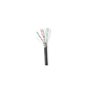 Réseau Câble Rouleau | CAT6 | Solide | S/FTP | Cuivre | 100.0 m | Dehors | Rond | PE | Noir | Boîte