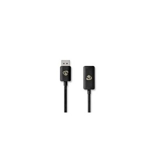 adaptateur DisplayPort | DisplayPort Mâle | Sortie HDMI ™ | 8K@30Hz | Plaqué nickel | Droit | 0.20 m | Rond | TPE | PVC | Noir |