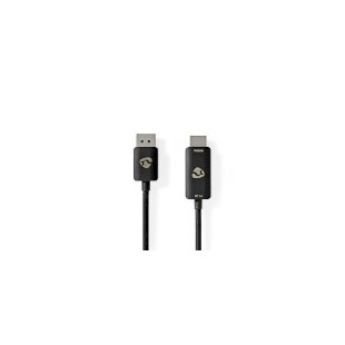 adaptateur DisplayPort | DisplayPort Mâle | HDMI™ Connecteur | 8K@30Hz | Plaqué nickel | Droit | 1.80 m | Rond | TPE | Noir | En