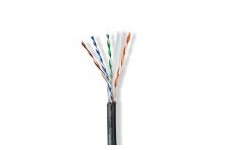 Réseau Câble Rouleau | CAT6 | Solide | U/UTP | CCA | 305.0 m | Dehors | Rond | PE | Noir | Boîte