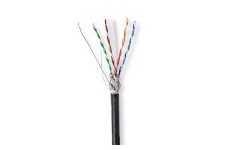 Réseau Câble Rouleau | CAT6 | Solide | S/FTP | CCA | 305.0 m | Dehors | Rond | PE | Noir | Boîte