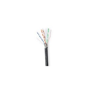 Réseau Câble Rouleau | CAT6 | Solide | S/FTP | Cuivre | 305.0 m | Dehors | Rond | PE | Noir | Boîte