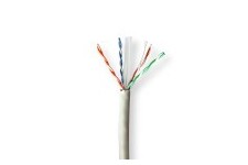 Réseau Câble Rouleau | CAT6 | Solide | U/UTP | Cuivre nu | 100.0 m | Intérieur | Rond | LSZH | Gris | Boîte