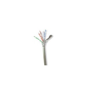 Réseau Câble Rouleau | CAT6 | Échoué | S/FTP | Cuivre nu | 100.0 m | Intérieur | Rond | LSZH | Gris | Boîte