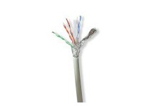 Réseau Câble Rouleau | CAT6 | Échoué | S/FTP | Cuivre nu | 100.0 m | Intérieur | Rond | LSZH | Gris | Boîte