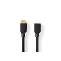 Câble ultra haute vitesse HDMI | HDMI™ Connecteur | HDMI™ Femelle | 8K@60Hz | 48 Gbps | 1.00 m | Rond | 7.9 mm | Noir | Envelopp