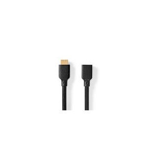 Câble ultra haute vitesse HDMI | HDMI™ Connecteur | HDMI™ Femelle | 8K@60Hz | 48 Gbps | 2.00 m | Rond | 7.9 mm | Noir | Boîte