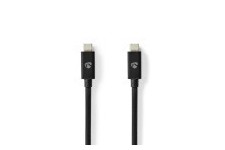 Câble USB | USB 4.0 Gen 2x2 | USB-C™ Mâle | USB-C™ Mâle | 240 W | 20 Gbps | Plaqué nickel | 2.00 m | Rond | PVC | Cyaan | Boîte
