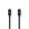 Câble USB | USB 4.0 Gen 3x2 | USB-C™ Mâle | USB-C™ Mâle | 240 W | 8K@60Hz | 40 Gbps | Plaqué nickel | 1.00 m | Rond | PVC | Noir