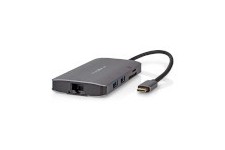 Adaptateur Multi-Ports USB | USB 3.2 Gen 1 | USB-C™ Mâle | Micro SD / RJ45 Femelle / SD / Sortie HDMI ™ / USB-C™ Femelle / 3x US