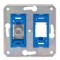 EDC2000 C Prise de courant coaxiale modulaire avec plaque de recouvrement et bord de recouvrement blancs inclus | Shopconcept