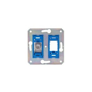 EDC2000 C Prise de courant coaxiale modulaire avec plaque de recouvrement et bord de recouvrement blancs inclus | Shopconcept