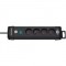 Prise Premium-Line 4 prises noir 1,80 m H05VV-F 3G1,5
