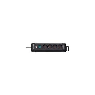 Prise Premium-Line 4 prises noir 1,80 m H05VV-F 3G1,5