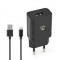 Chargeur mural | 5 W | Fonction de charge rapide | 1.0 A A | Nombre de sorties: 1 | USB-A | Micro USB (Loose) Câble | 1.00 m | S