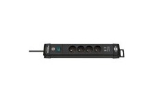 Multiprise Premium-Line avec USB 4 voies noir 1,80 m H05VV-F 3G1.5