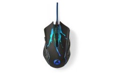 Souris de jeu | Filaire | 1200 / 1800 / 2400 / 3600 dpi | PPP (DPI) réglable | Nombre de boutons: 6 | Boutons programmables | Dr