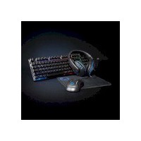 Combo de jeu kit | 5-en-1 | Clavier, casque, souris et tapis de souris | Noir | QWERTY | Disposition États-Unis