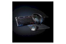 Combo de jeu kit | 5-en-1 | Clavier, casque, souris et tapis de souris | Noir | QWERTY | Disposition États-Unis