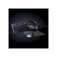 Combo de jeu kit | 5-en-1 | Clavier, casque, souris et tapis de souris | Noir | AZERTY | Disposition France