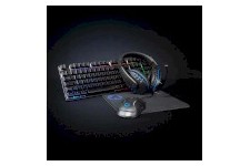 Combo de jeu kit | 5-en-1 | Clavier, casque, souris et tapis de souris | Noir | AZERTY | Disposition France