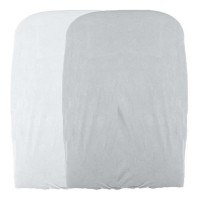 DOMIVA Lot 2 Housses matelas a langer - Blanc/Perle