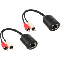Câble audio InLine® RCA sur réseau local / Ethernet / RJ45, 2 pièces un jeu