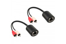 Câble audio InLine® RCA sur réseau local / Ethernet / RJ45, 2 pièces un jeu