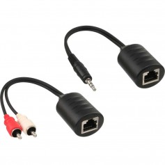 Câble audio sur LAN / Ethernet / RJ45 InLine® RCA max. Ensemble complet de 50m