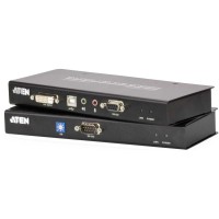 Extension de console Aten CE600, DVI Single Link + Clavier / Souris USB + Audio + Kit d'extension RS232, jusqu'à 60m
