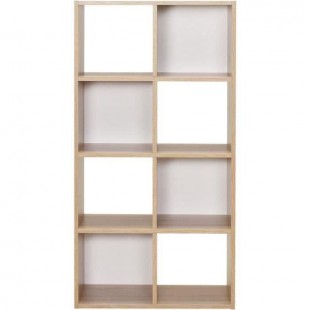 Meuble de rangement MIXCLUB 8 cases - Décor chene- L 61,2 x P 30 x H 120,7 cm