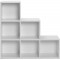 Meuble de rangement MIXCLUB 6 cases escalier- Blanc - L 91x P 30 x H 91 cm