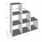 Meuble de rangement MIXCLUB 6 cases escalier- Blanc - L 91x P 30 x H 91 cm