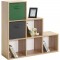 Meuble de rangement MIXCLUB 6 cases escalier- Décor chene - L 91x P 30 x H 91 cm