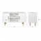 Meuble TV LILA - 2 portes - Décor mélaminé Blanc - Pieds en bois massif - L90 x P35 x H55 cm