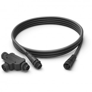Câble d'extension extérieur PHILIPS HUE - 2,5m - Basse tension - Compatible maison intelligente - Noir
