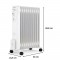 Radiateur électrique bain d'huile 2500W OCEANIC - 3 puissances - 11 éléments - Blanc - Mobile