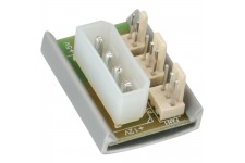 Platine adaptateur d'électricité pour ventilateur, InLine®, 1x 5,25" - 2x ventilateur