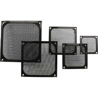 Grille ventilateur, InLine®, filtre aluminium, 92x92mm, noir