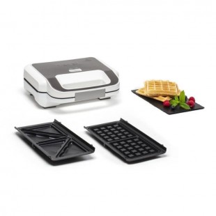 TEFAL SW701110 Snack XL Appareil a croque multifonction, Plaques amovibles extra-larges gaufres et croques, Rangement vertical