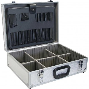 InLine® Toolbox verrouillable vide en aluminium argenté
