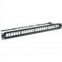 Panneau de brassage vierge InLine® 19 "Cat.6A 24 ports 1U noir
