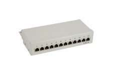 InLine® Panneau à connexions Cat. 6, 12x, Desktop, beige, RAL7035