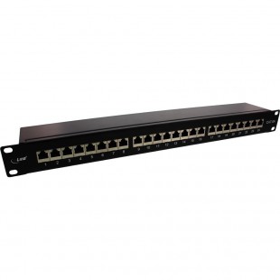 Panneau de brassage InLine® 19 "Cat.6A 24 ports 1U noir RAL 9005