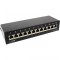 Panneau de raccordement InLine®, ensemble table / mur Cat.6A, 12 ports, noir RAL9005