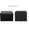 Chevet LED - Décor noir - L 48 x P 40 x H 30 cm - FLOW